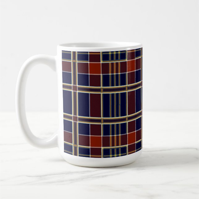 tasse à café à carreaux écossais (Gauche)