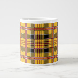 tasse à café à carreaux jaunes