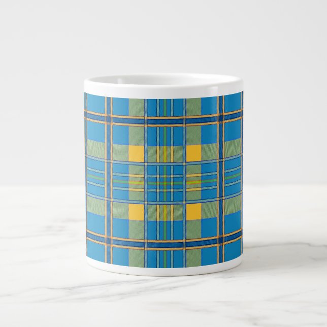 tasse à café à carreaux tartan écossais (Devant)