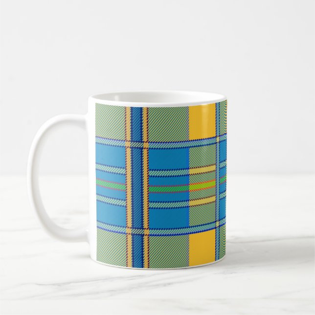 tasse à café à carreaux tartan écossais (Gauche)