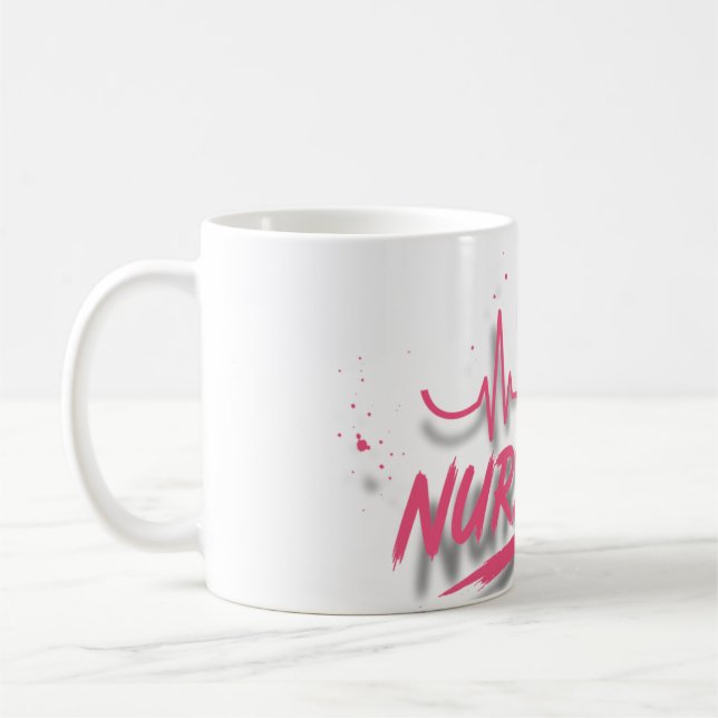Tasse à café à dégradé de la vie d'infirmière rétr (Gauche)