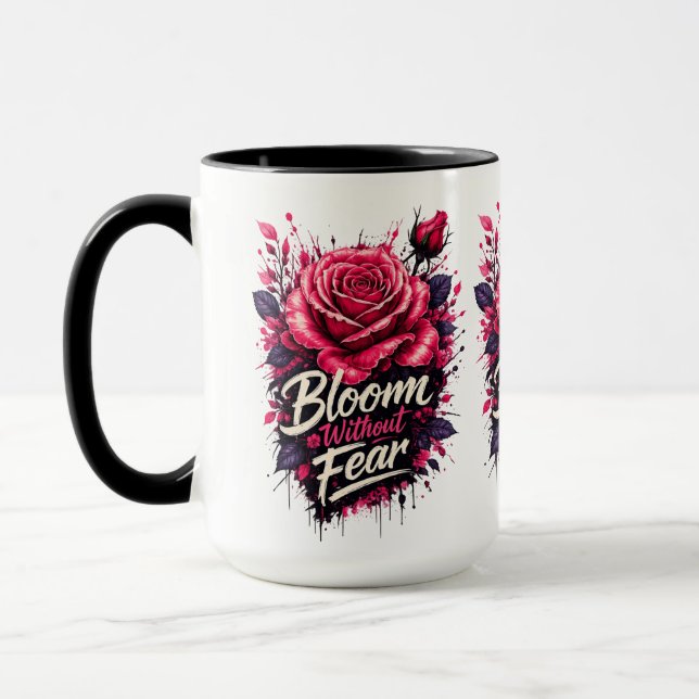 Tasse à café à deux tons Rose Fleurir sans peur (Gauche)
