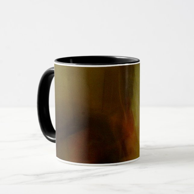 Tasse à café à fond flou marron (Devant gauche)