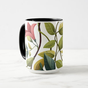 Tasse à café à impression florale charmante