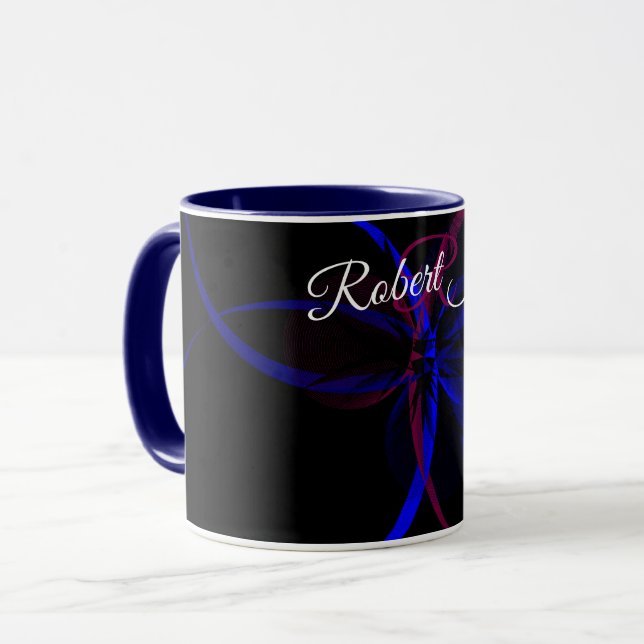 Tasse à café à l'abstraction géométrique (Devant gauche)