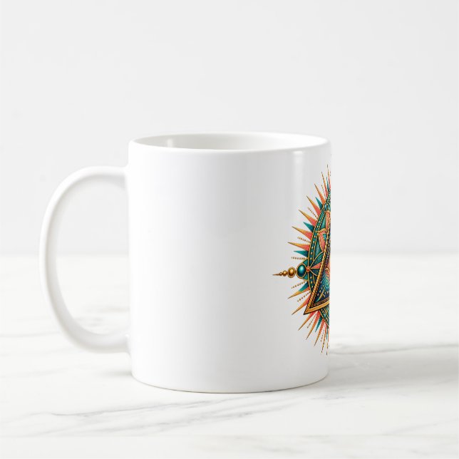Tasse à café à l'œil de boussole dorée (Gauche)