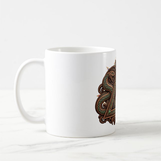 Tasse à café à l'œil de parchemin de serpent (Gauche)