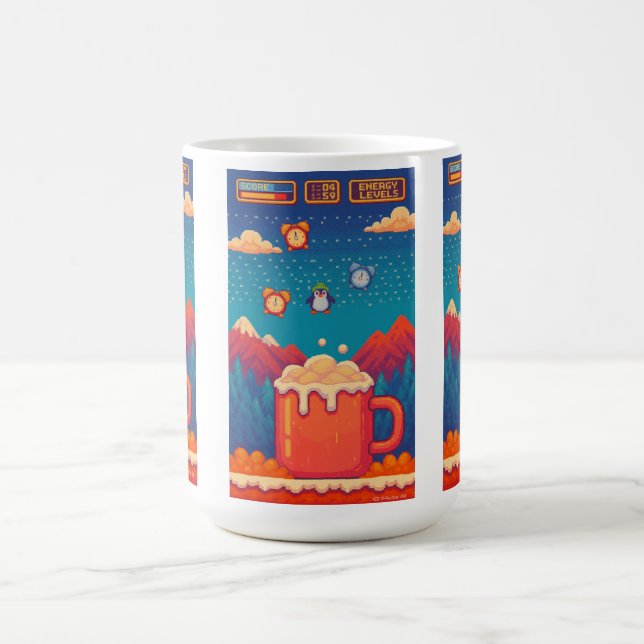 Tasse à café à morphing de couleur drôle 15 oz (Centre)