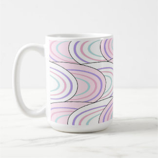 Tasse à café à motif abstrait vague pastel