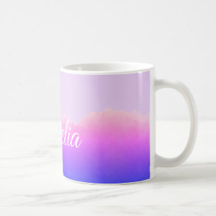 Tasse à café à motif aquarelle lavande abstrait