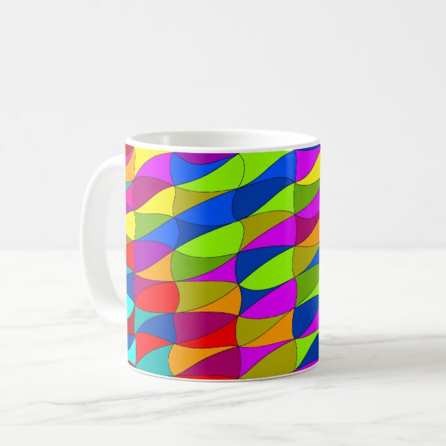 Tasse à café à motif confus Flowerpower (Devant gauche)