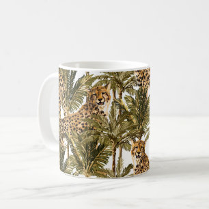 Tasse à café à motif de guépard