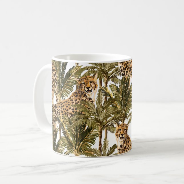 Tasse à café à motif de guépard (Devant gauche)