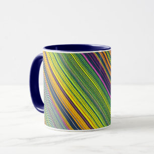 Tasse à café à motif de ligne coloré