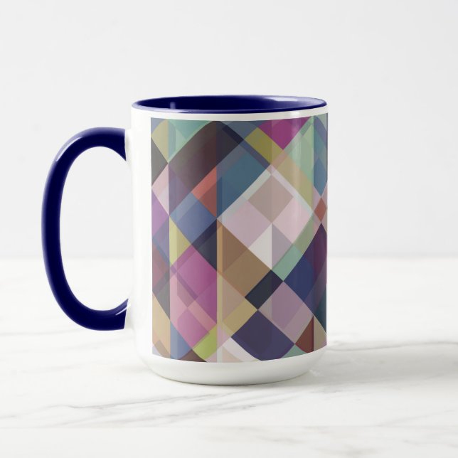 tasse à café à motif de nuances foncées géométriqu (Gauche)