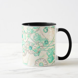 Tasse à café à motif élégant de marguerite moderne
