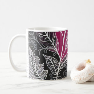 Tasse à café à motif floral en dentelle