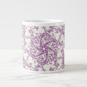 tasse à café à motif floral médiéval