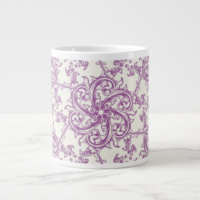 tasse à café à motif floral médiéval (Devant)
