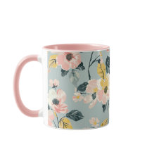Tasse à café à motif floral vintage