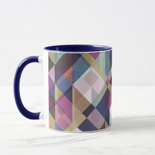 tasse à café à motif géométrique nuances foncées (Gauche)