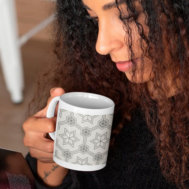 Tasse à café à motif géométrique sans couture (Créateur téléchargé)