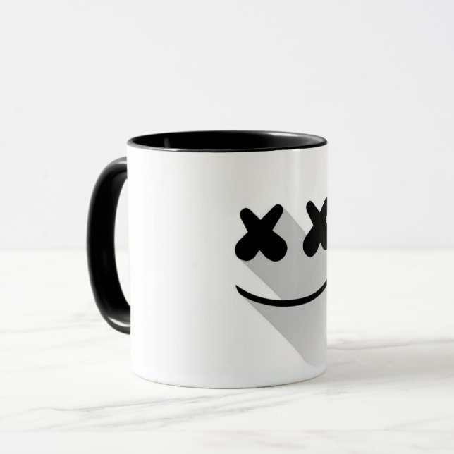 Tasse à café à motif gribouillis coloré | Dessin a (Devant gauche)