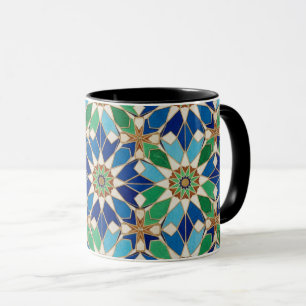Tasse à café à motif mosaïque géométrique élégant