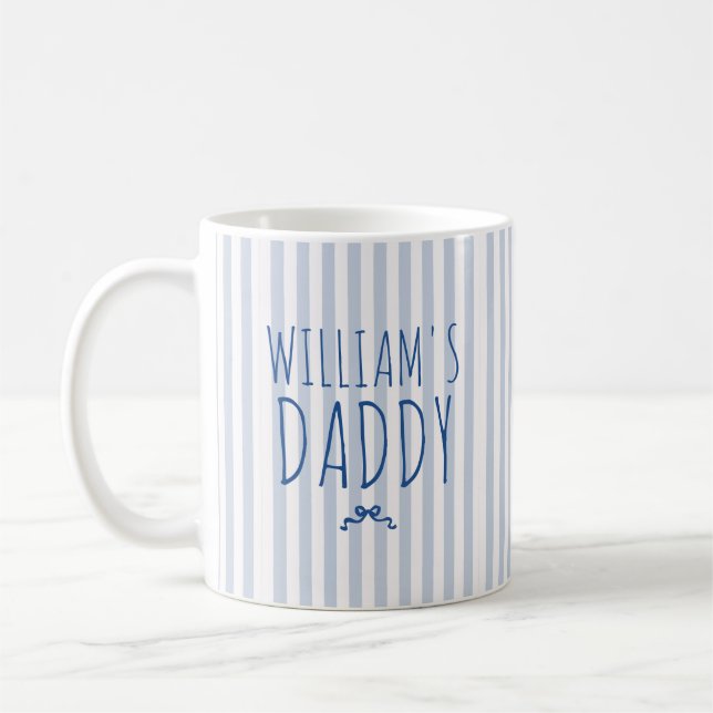 Tasse à café à motif rayures avec noeud papillon e (Gauche)