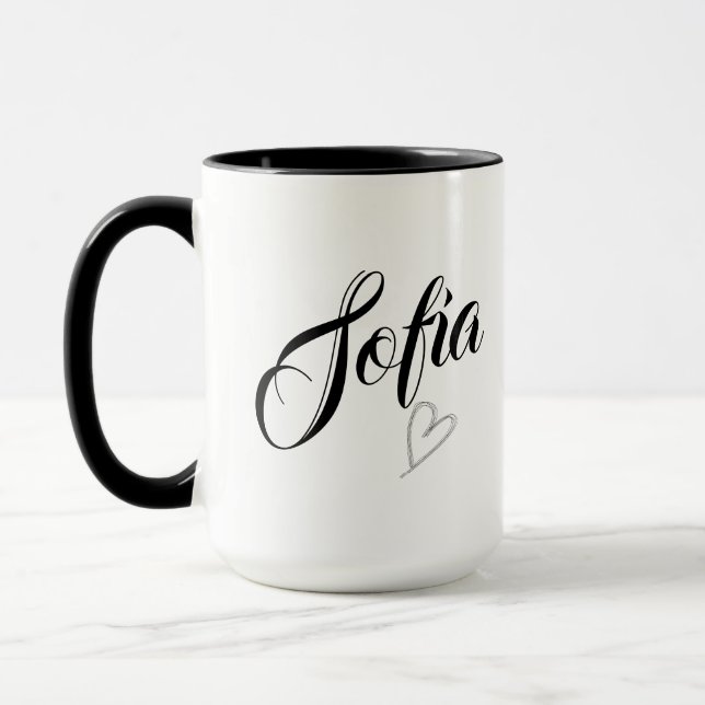 Tasse à café à nom personnalisé (Gauche)