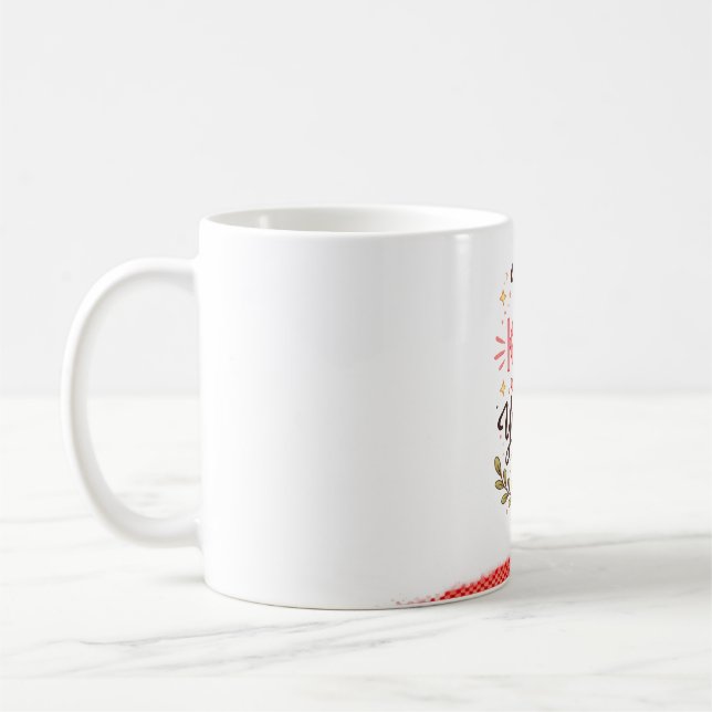 Tasse à café à nom personnalisé - C blanc moderne  (Gauche)