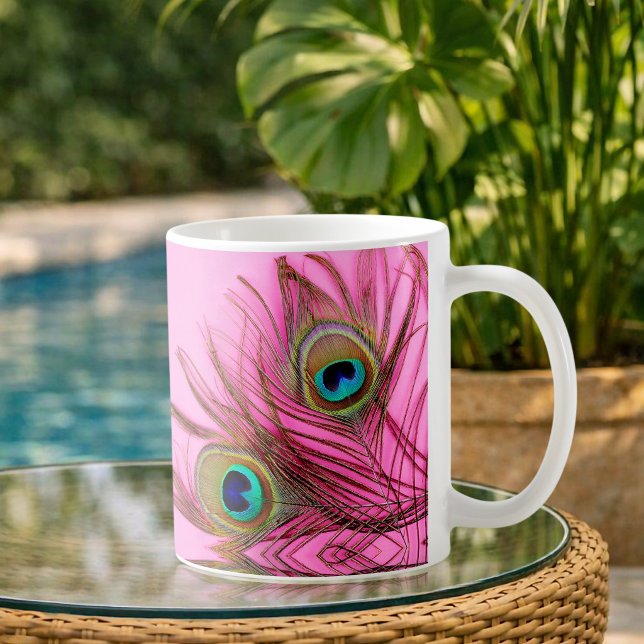Tasse à café à plumes de paon (Créateur téléchargé)