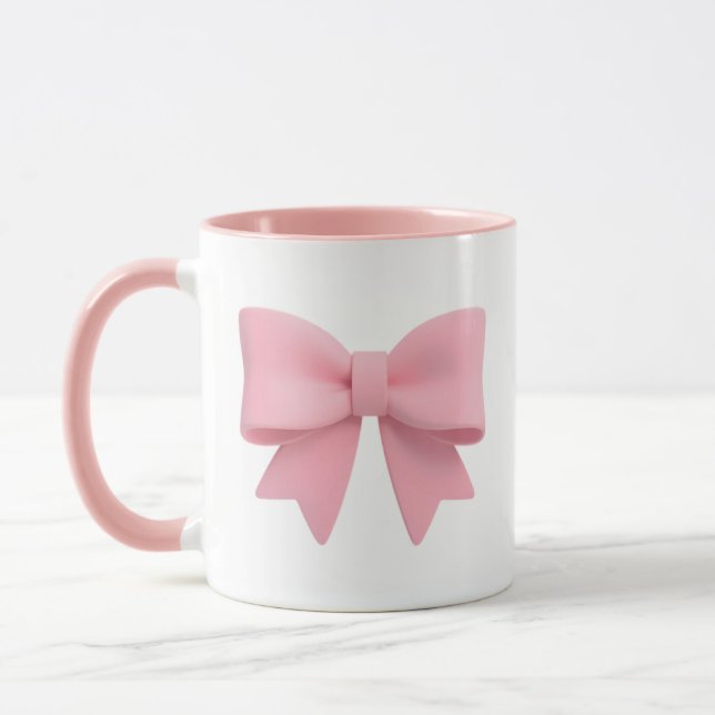 Tasse à café à ruban rose 🎀 (Gauche)