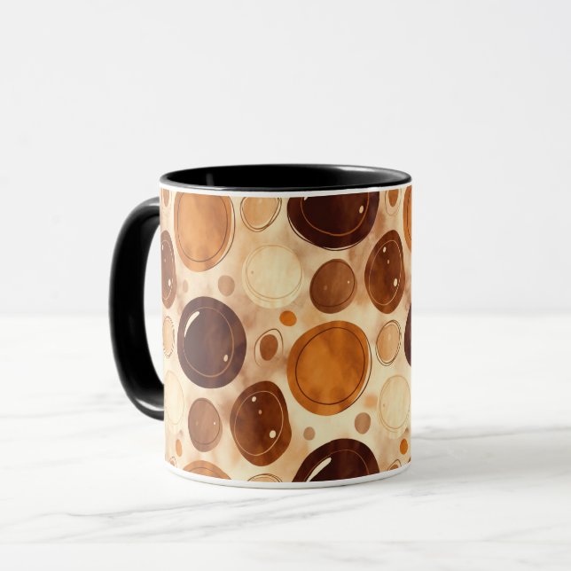 Tasse à café à texture de galet – Style neutre mod (Devant gauche)