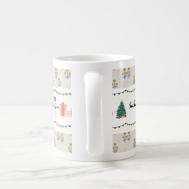 Tasse à café à thème de Noël, (Poignée)