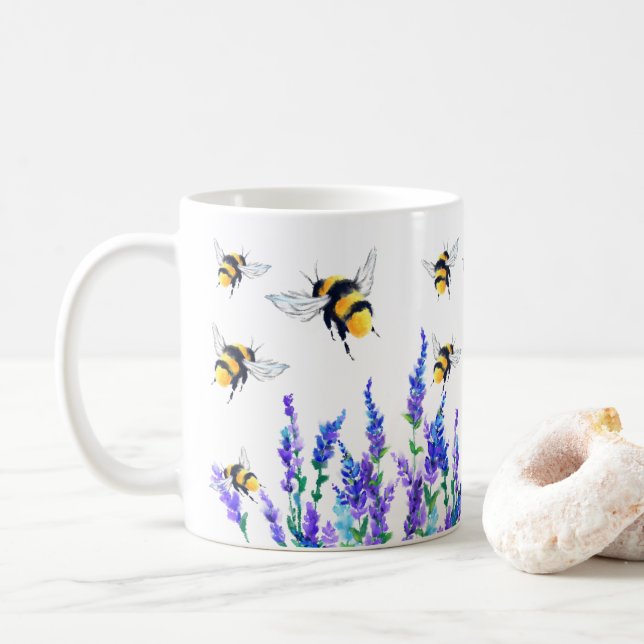 Tasse à café Abeilles de printemps (Avec donut)