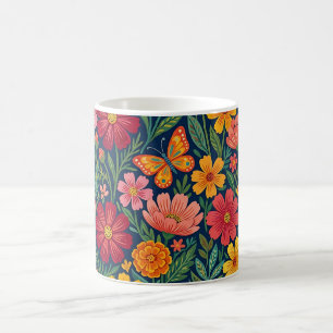 Tasse à café Abstrait Cosmos Mexicain Papillons