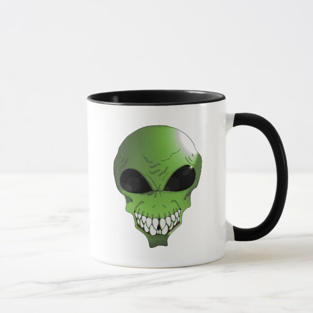 Tasse à café alien verte (Droite)