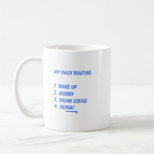 Tasse à café Anxiété Drôle, Cadeau d'Adultisation