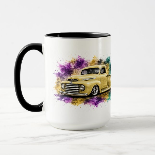 Tasse à café aquarelle camion classique (Gauche)