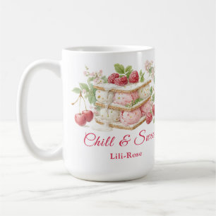 Tasse à café aquarelle Jour de sandwich de glace