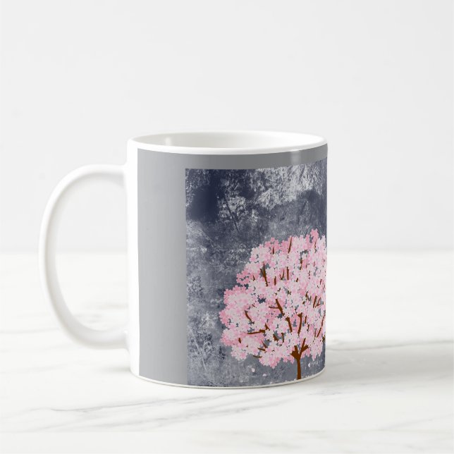 Tasse à café Arbre Fleur de Cerisier Rose Aestheti (Gauche)