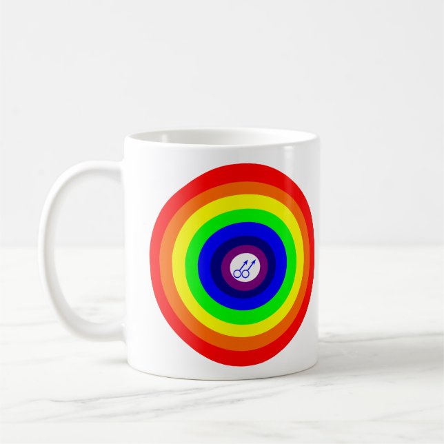 Tasse à café arc-en-ciel pour hommes gays (Gauche)