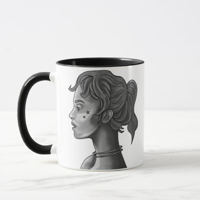 Tasse à café artistique Muse céleste (Gauche)