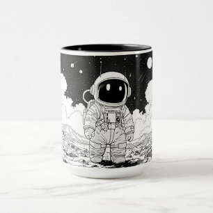 Tasse à café Astronaute Lune, 11oz