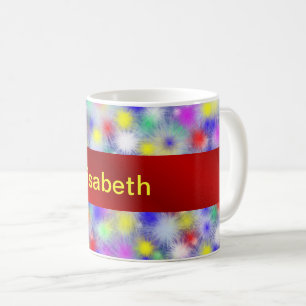 tasse à café au design coloré abstrait coloré
