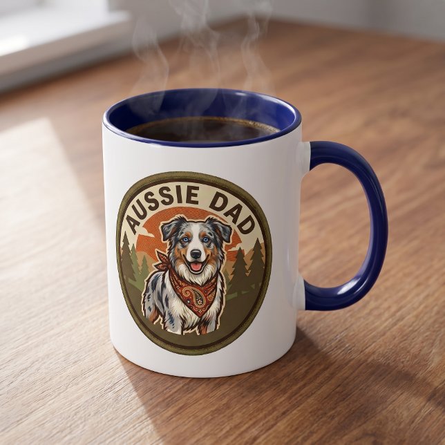 Tasse à café Aussie Dad | Cadeau pour Berger Austr (Créateur téléchargé)