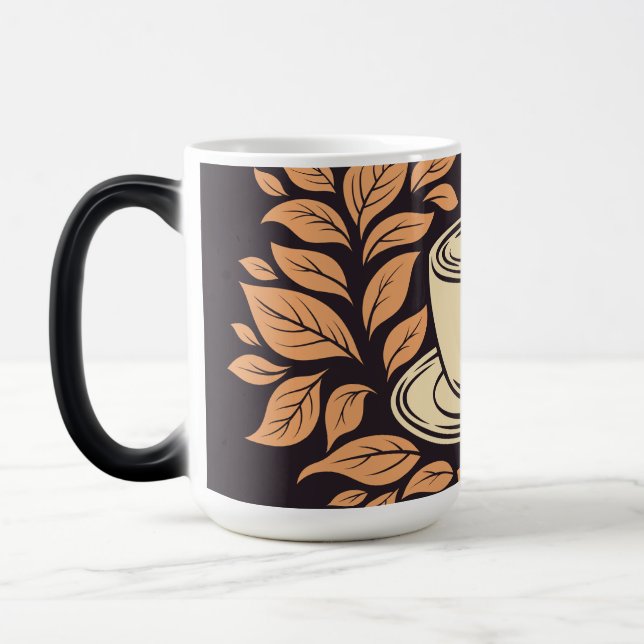 Tasse à café automnale motif botanique 450ml (Gauche)