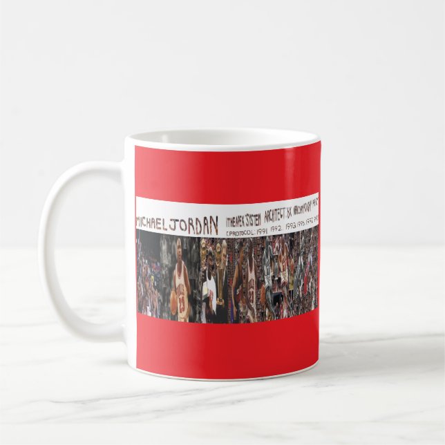 Tasse à café avec 200 portraits de Michael Jordan (Gauche)