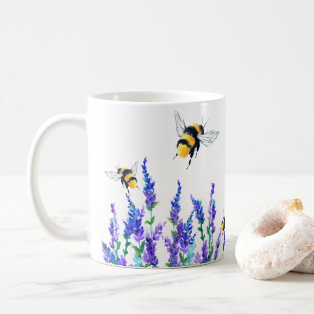 Tasse à café avec abeilles (Avec donut)